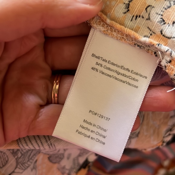 Womens Modcloth Cotton Blend Printed Crop Top Size L Good Condition - Picture 6 of 6